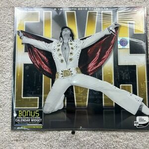 Elvis Presley 2012 Wall Calendar Mead 16 Month Factory Sealed NOS EPE Licensed